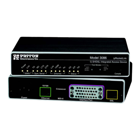 Patton electronics ipRocketLink IAD 3086 quick start guide