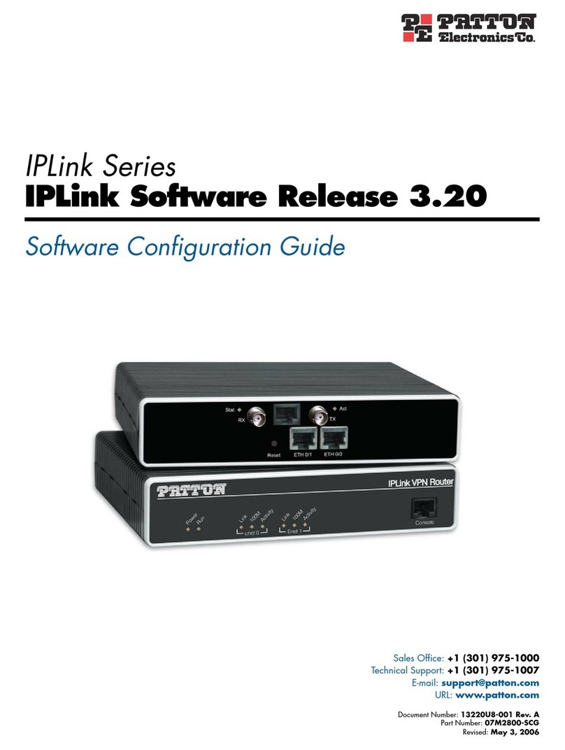 Patton electronics IPLink Series Software configuration guide