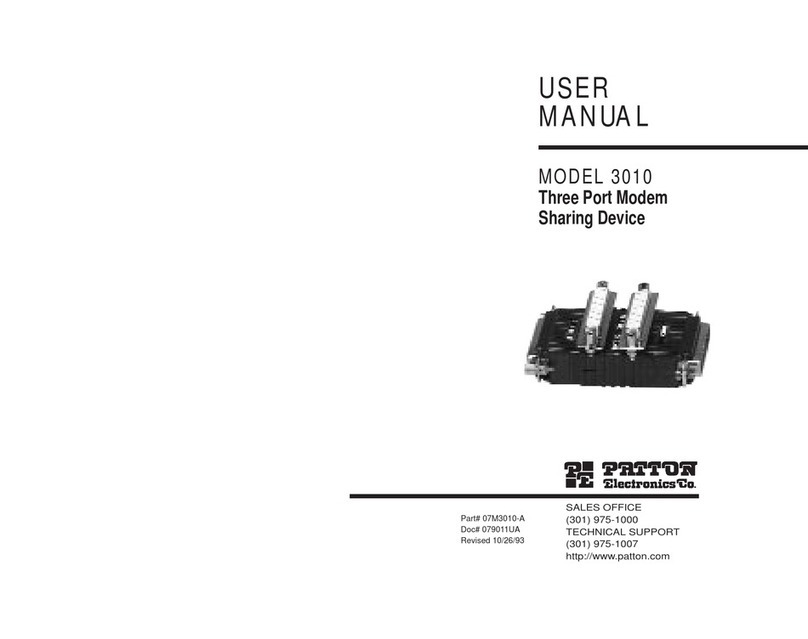 Patton electronics 3010 user manual