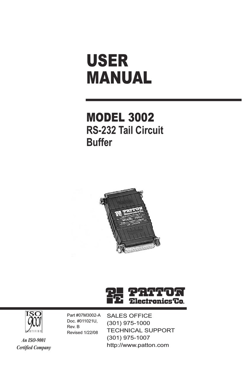Patton electronics 3002 User manual