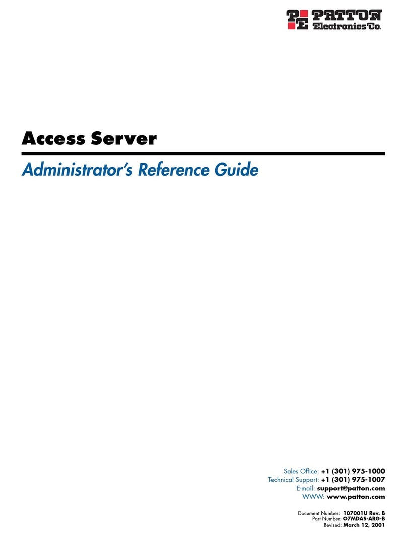 Patton electronics Access Server User manual