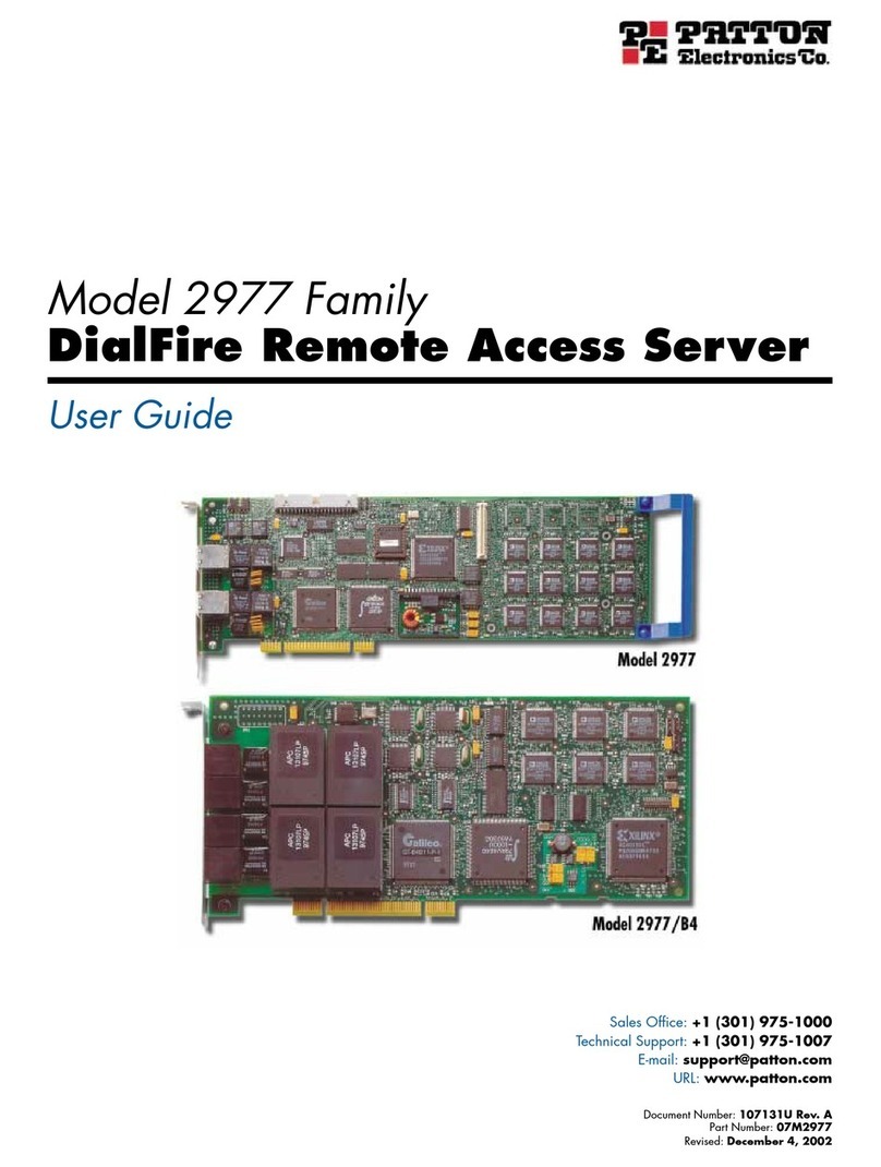 Patton electronics 2977 Family User manual