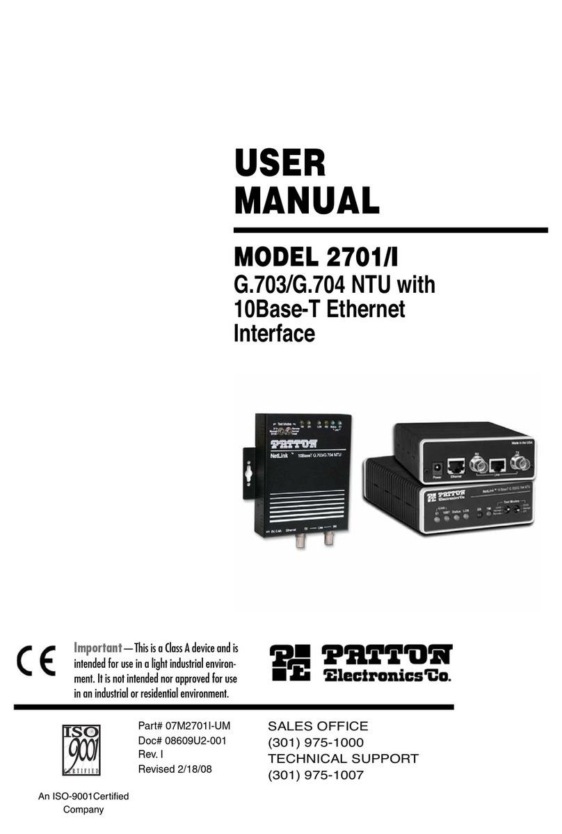 Patton electronics NetLink 2701/I User manual