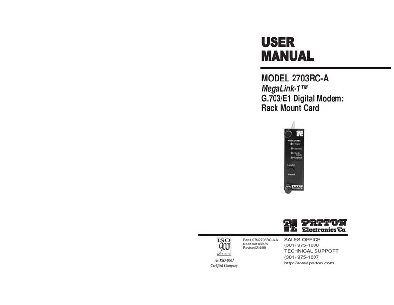 Patton electronics 2703RC-A User manual