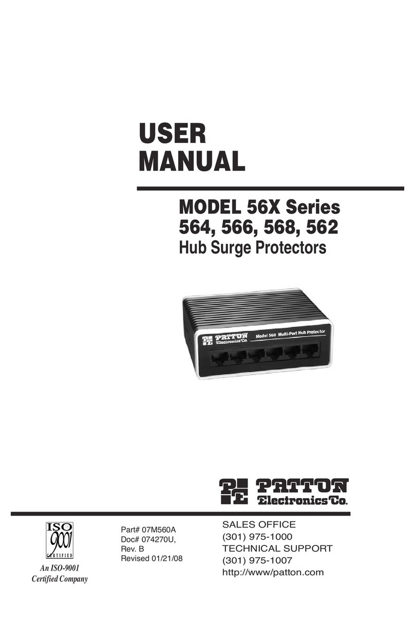 Patton electronics 56X Series User manual