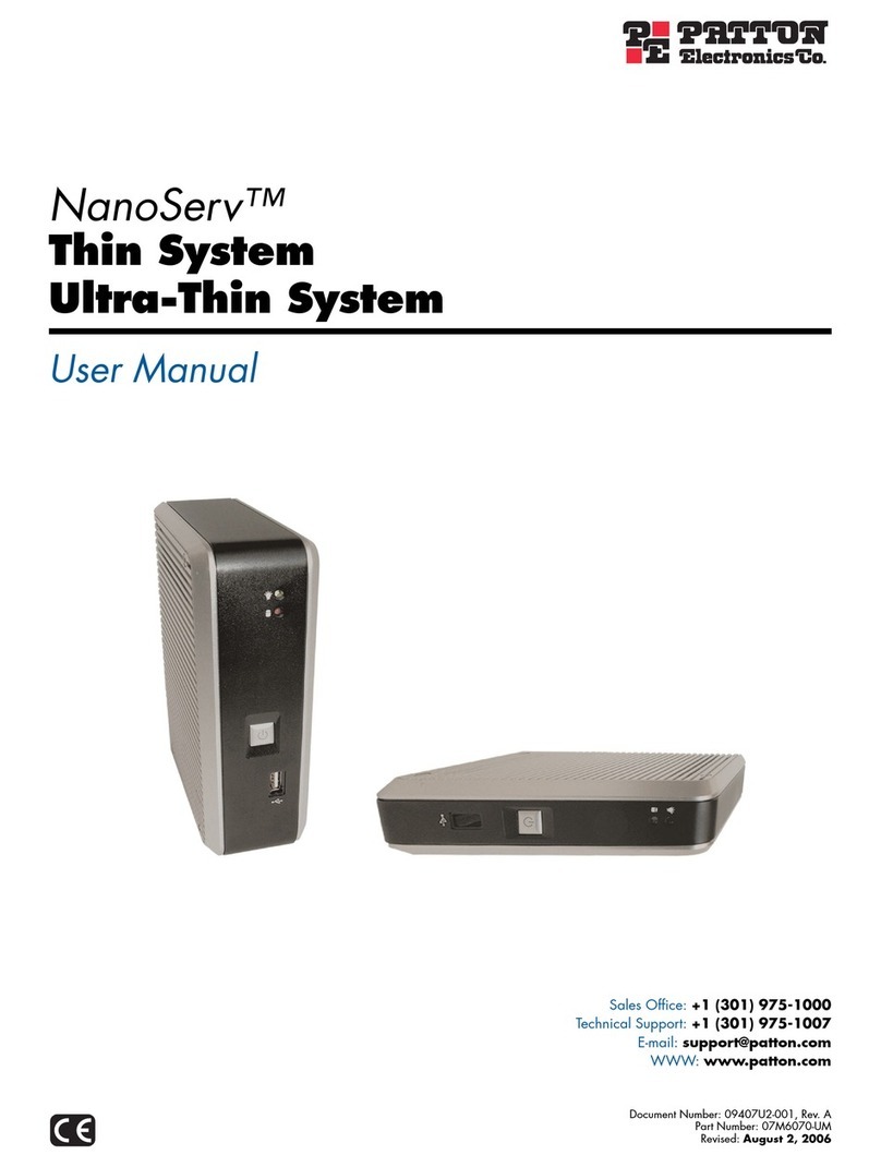 Patton electronics NanoServ user manual