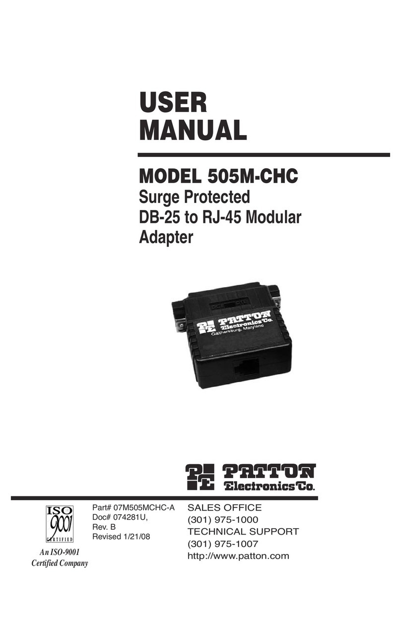Patton electronics 505M-CHC user manual