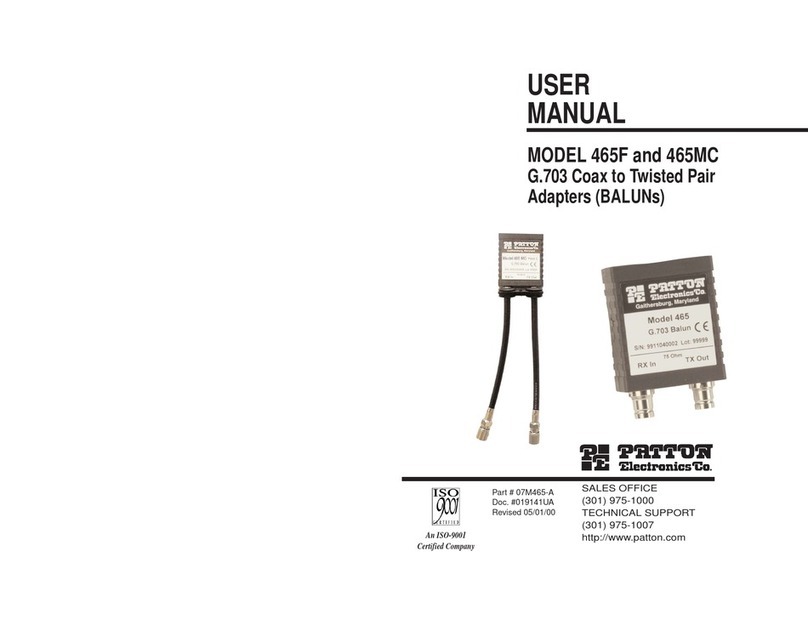 Patton electronics 465F user manual