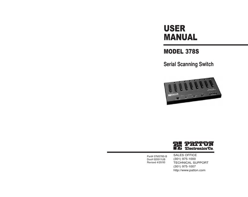 Patton electronics 378S User manual Patton electronics 378S User manual