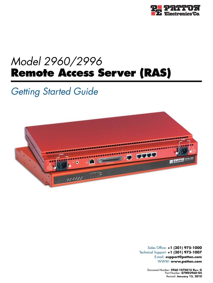 Patton electronics NetLink 2960 RAS User manual