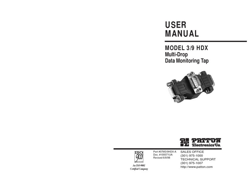 Patton electronics 3/9 HDX user manual
