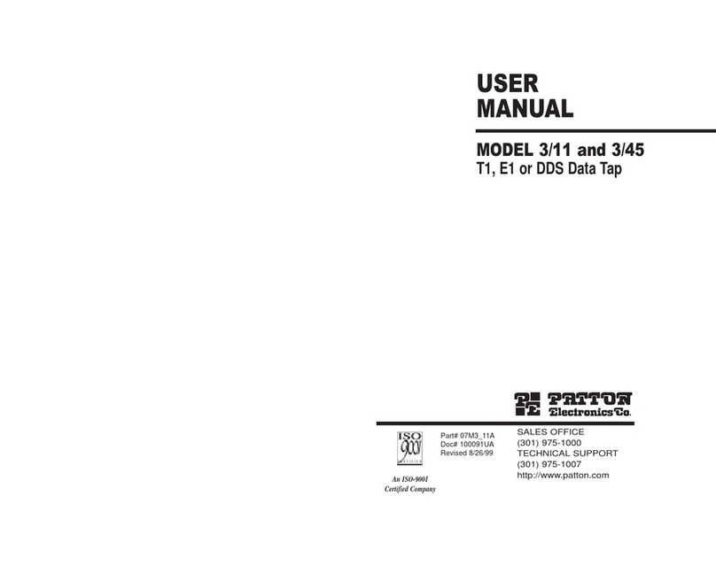 Patton electronics 3/11 user manual