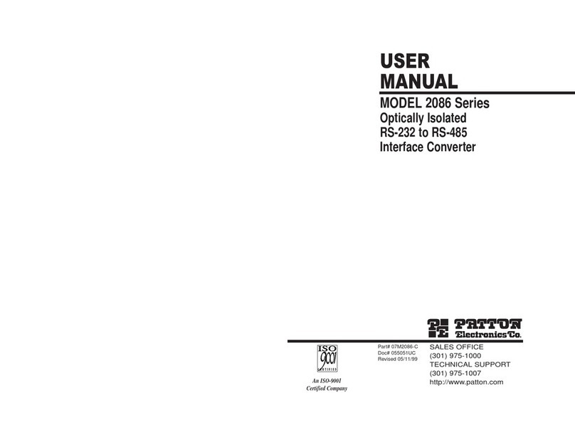 Patton electronics 2086 Series user manual