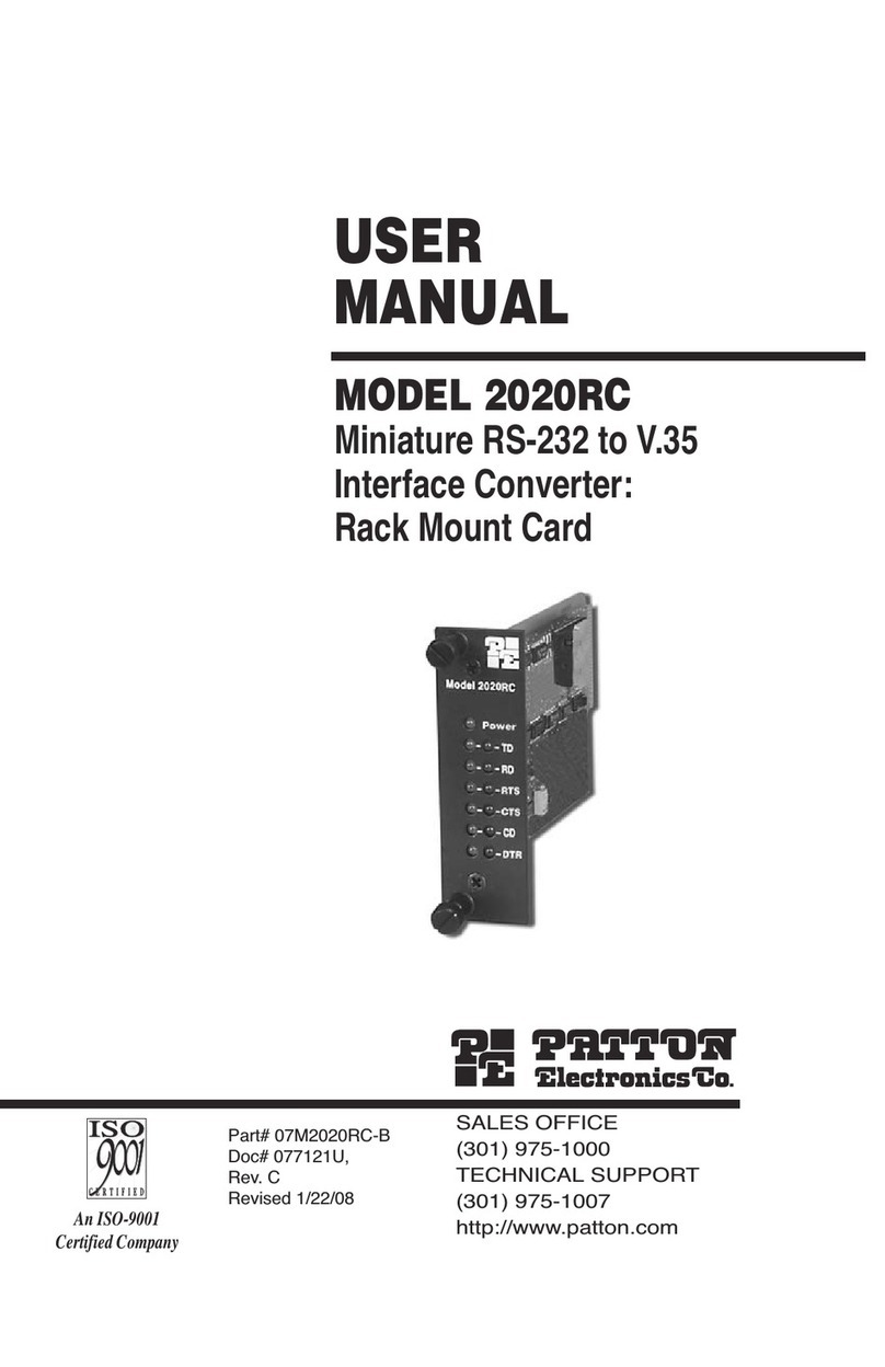 Patton electronics 2020RC User manual