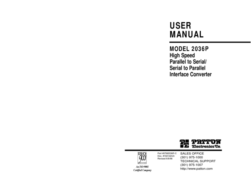 Patton electronics 2036P user manual