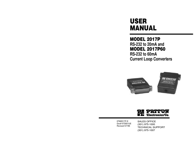 Patton electronics 2017P User manual