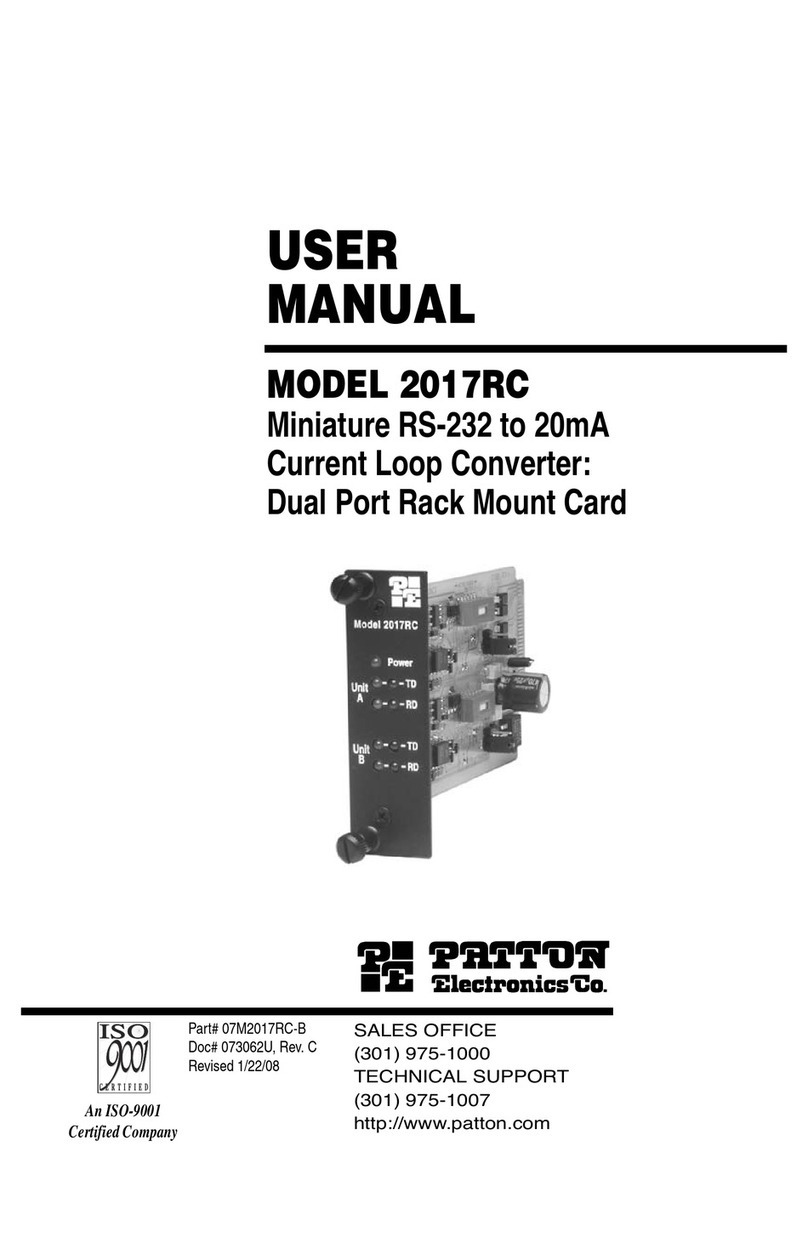 Patton electronics 2017RC User manual