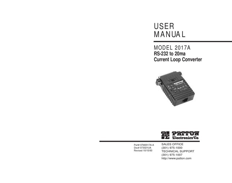 Patton electronics 2017A User manual