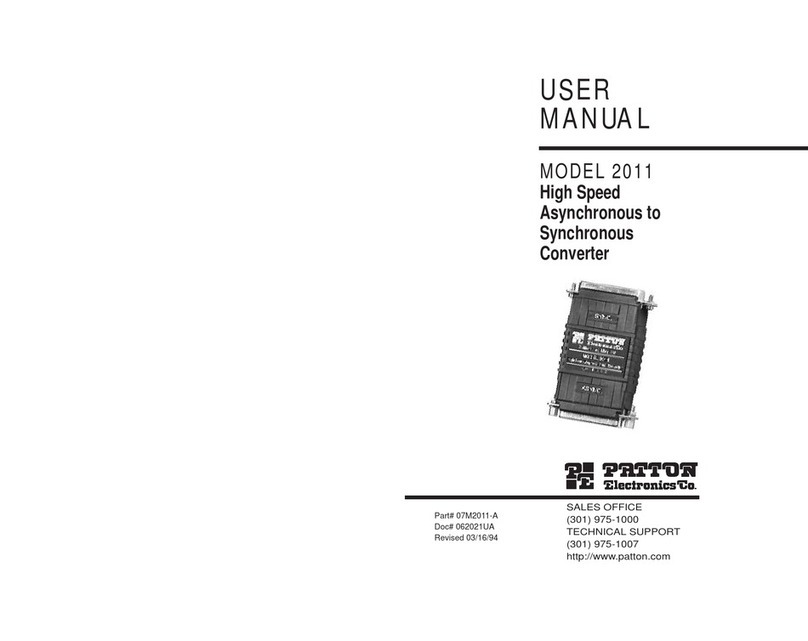 Patton electronics 2011 user manual