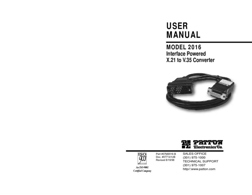 Patton electronics 2016 user manual