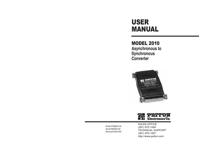 Patton electronics 2010 User manual