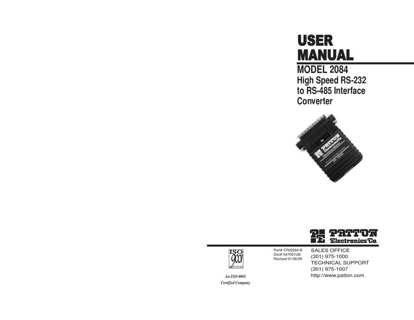 Patton electronics 2084 User manual