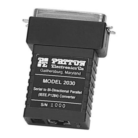 Patton electronics 2030 user manual Patton electronics 2030 user manual