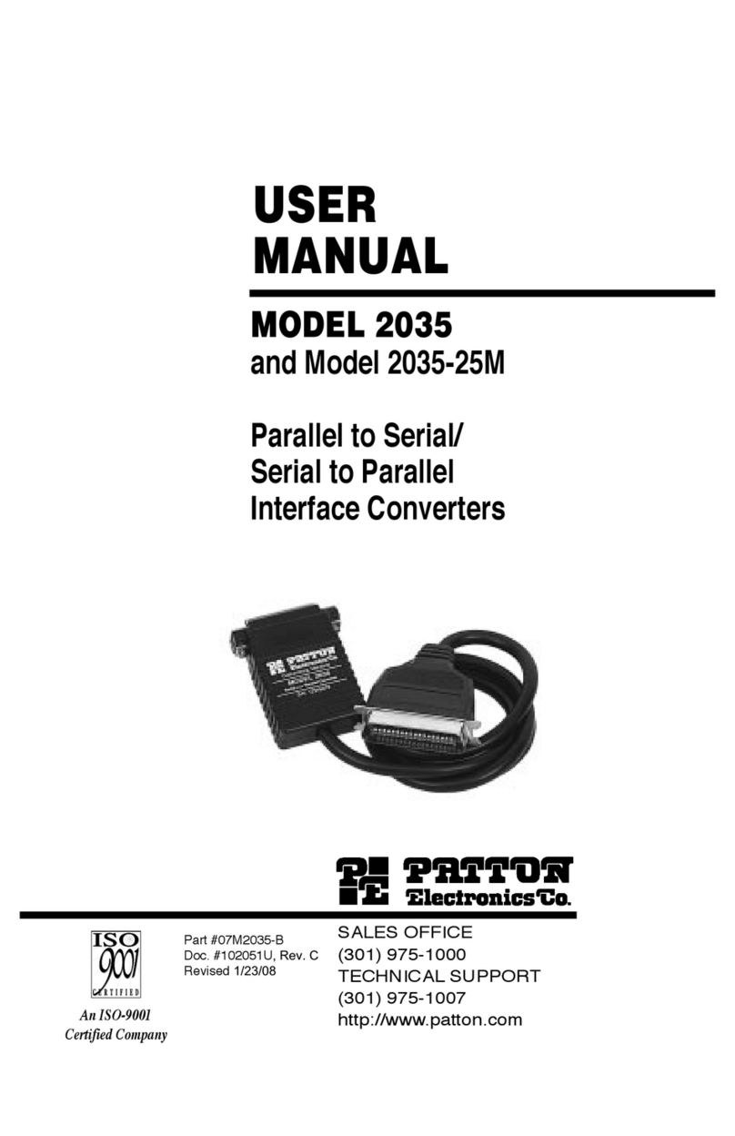 Patton electronics 2035 User manual