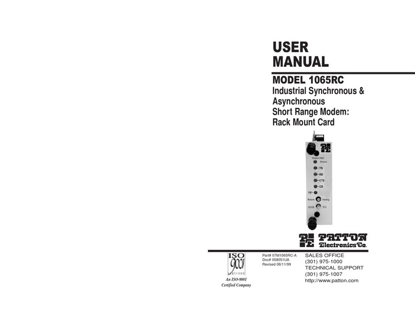 Patton electronics 1065RC User manual