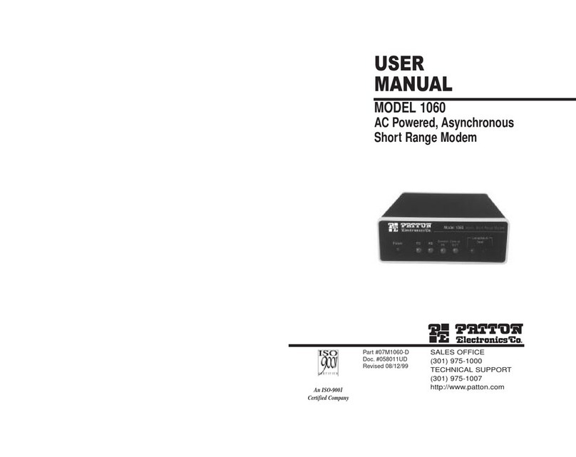 Patton electronics 1060 user manual Patton electronics 1060 user manual
