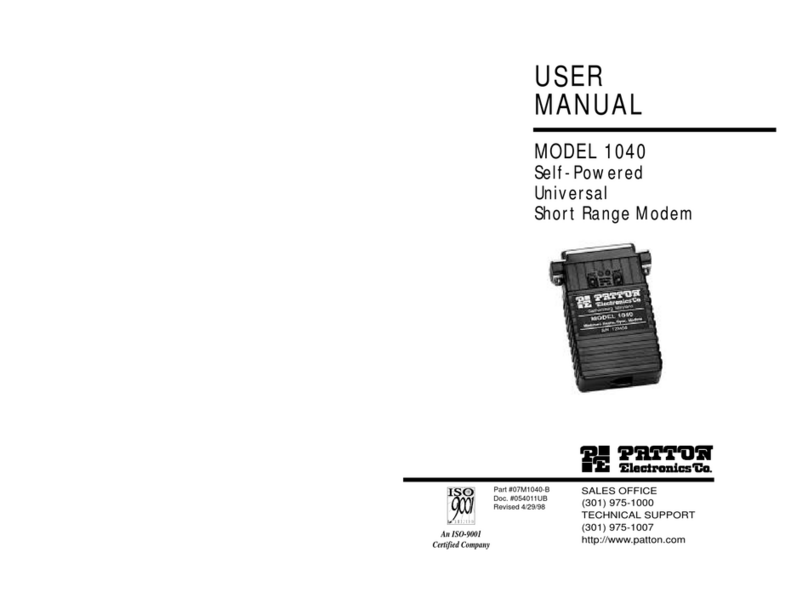 Patton electronics 1040 User manual