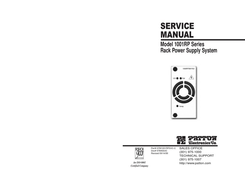 Patton electronics 1001RP Series Service manual