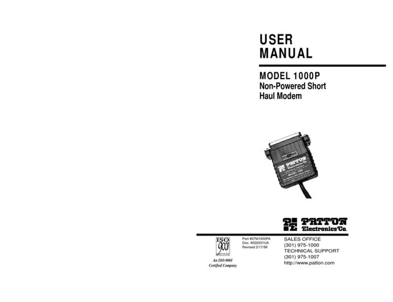 Patton electronics 1000P user manual