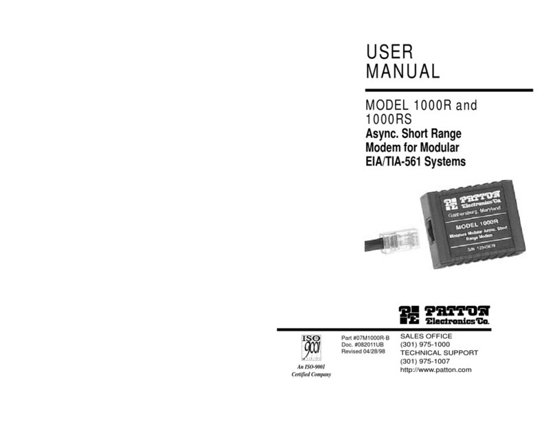 Patton electronics 1000R user manual