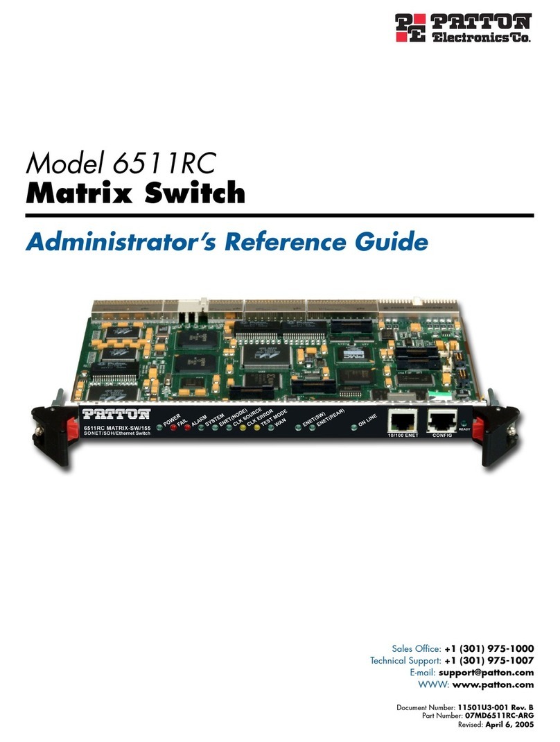 Patton electronics 6511RC User manual