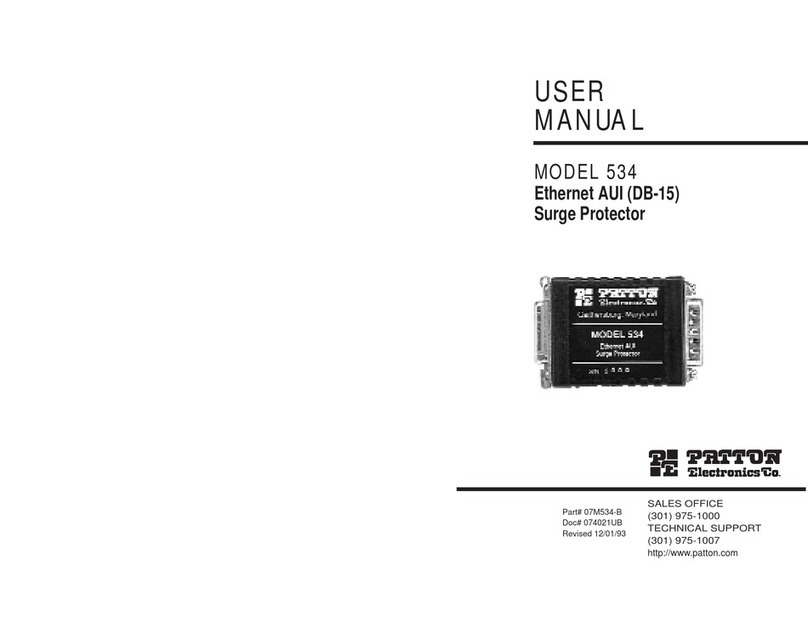 Patton electronics 534 User manual