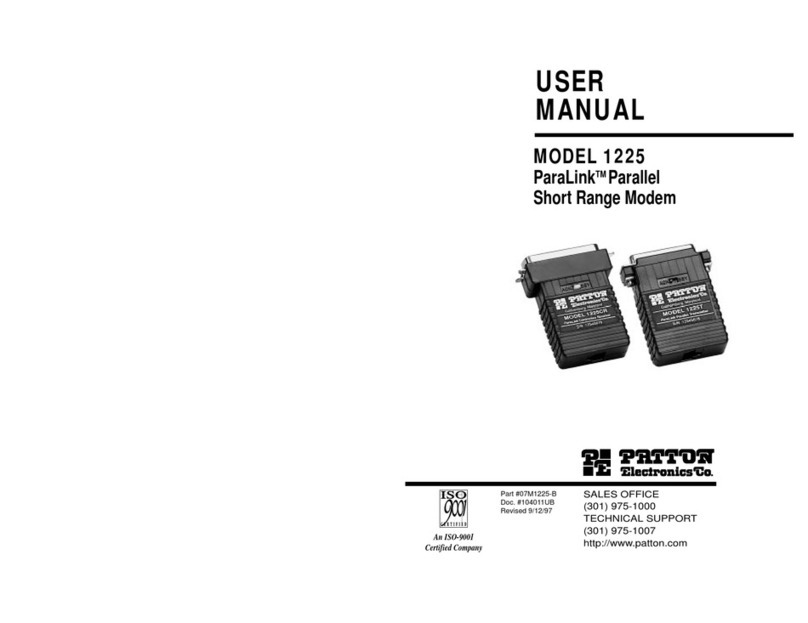 Patton electronics ParaLink 1225 user manual