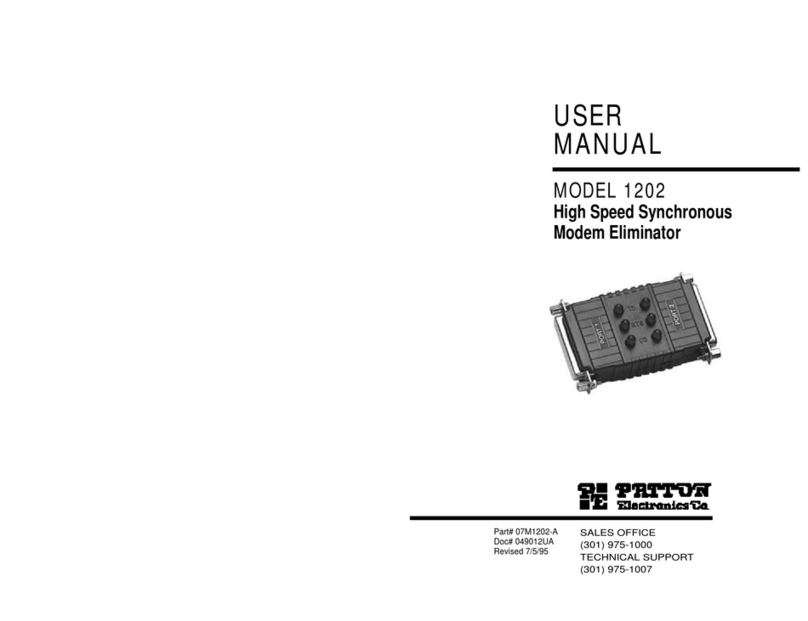 Patton electronics 1202 User manual