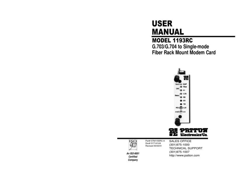 Patton electronics 1193RC User manual