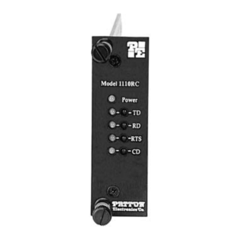 Patton electronics 1110RC User manual