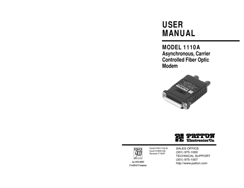 Patton electronics 1110A User manual