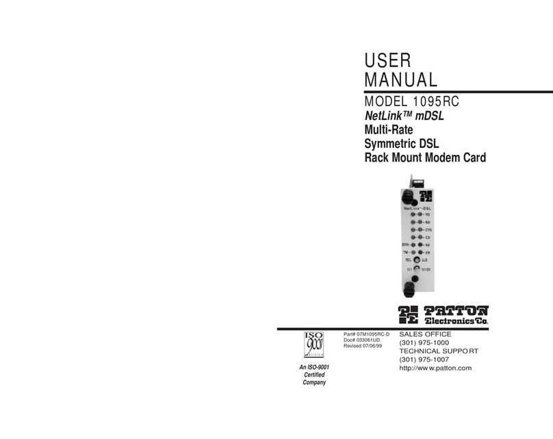 Patton electronics NetLink 1095RC User manual