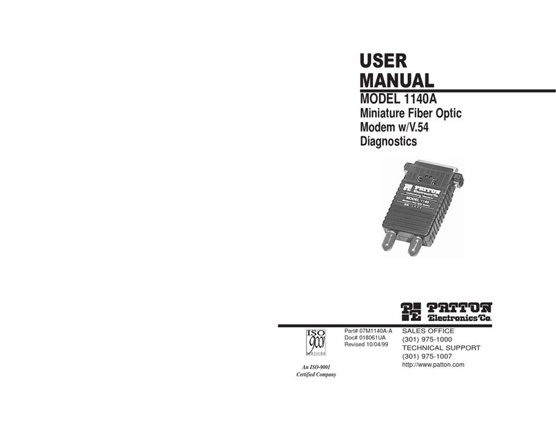 Patton electronics 1140A user manual