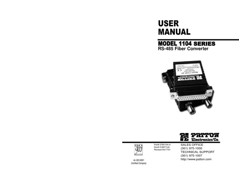 Patton electronics 1104 Series user manual Patton electronics 1104 Series user manual