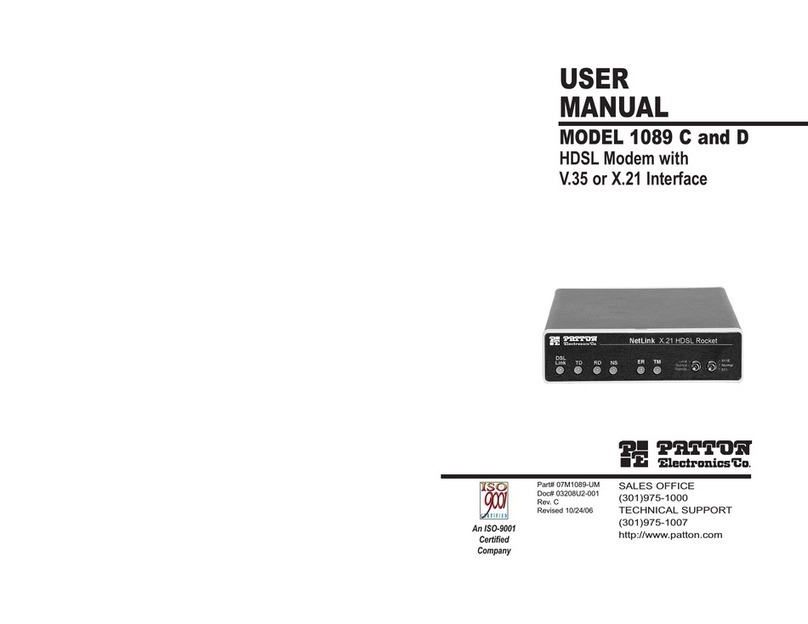 Patton electronics 1089/C user manual