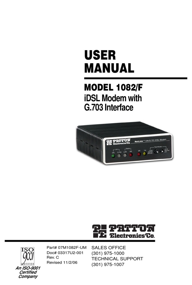 Patton electronics 1082/F user manual