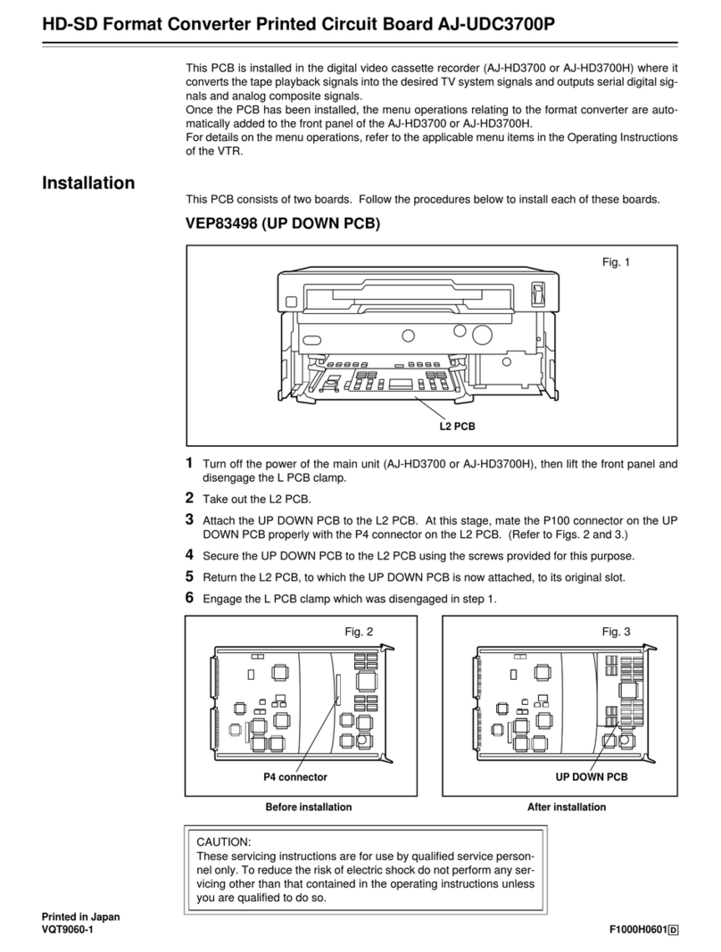 Panasonic AJ-UDC3700P installation instructions