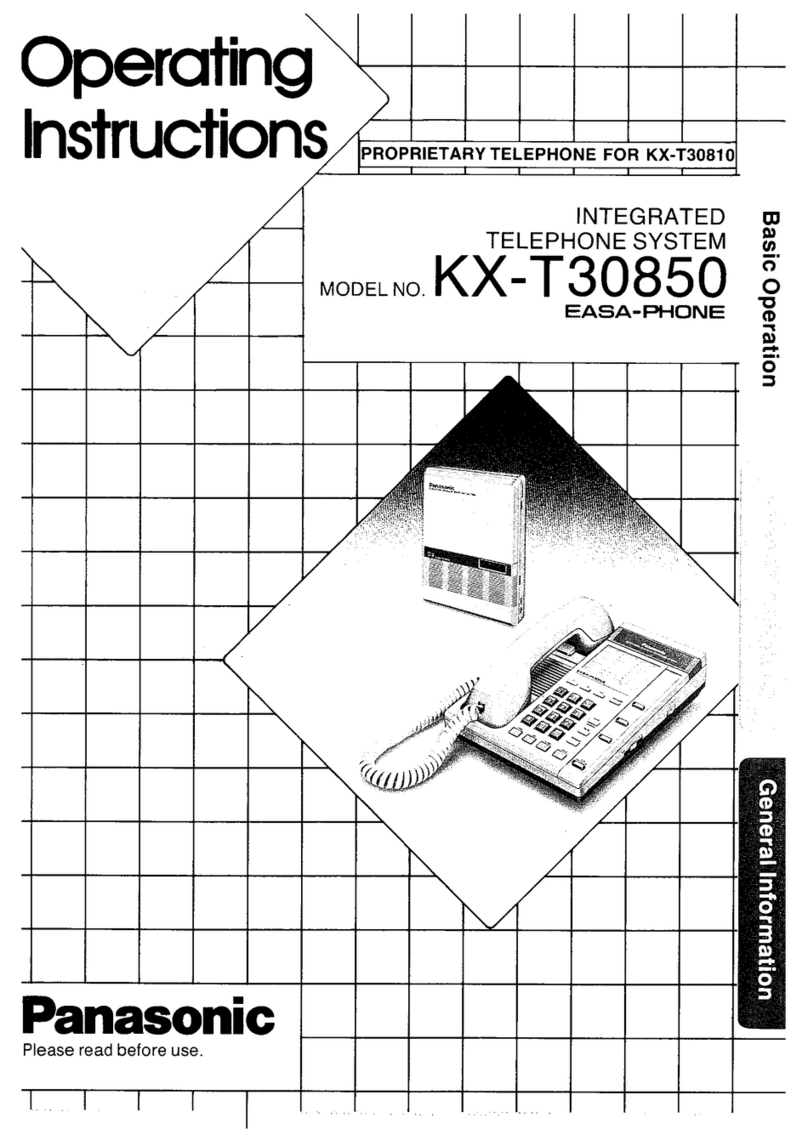 Panasonic EASA-PHONE KX-T30850 User manual