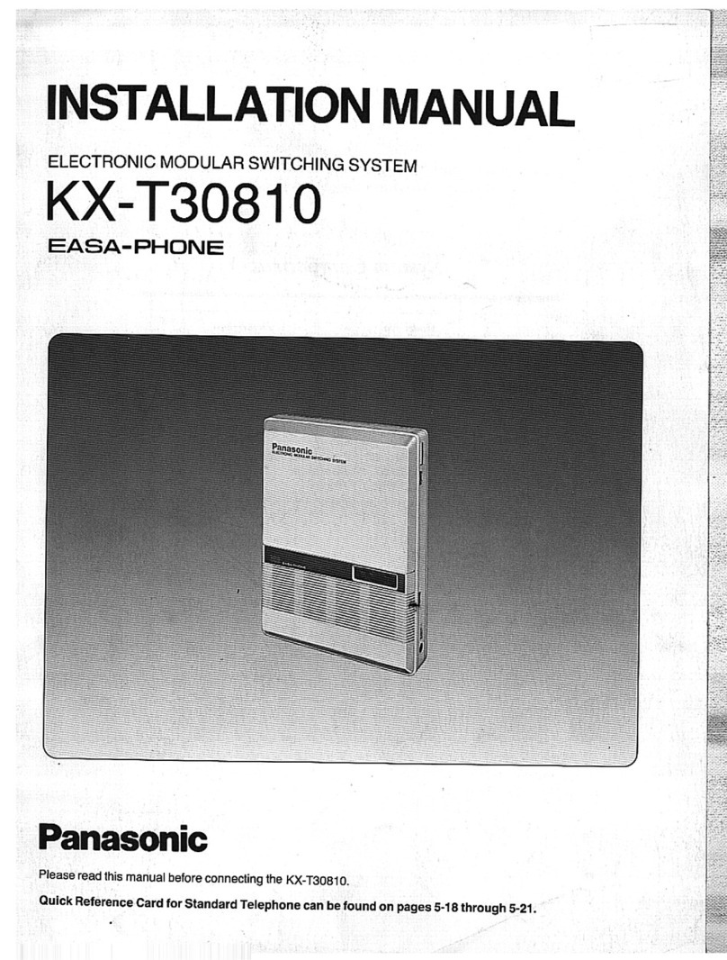 Panasonic EASA-PHONE KX-T30810 installation manual