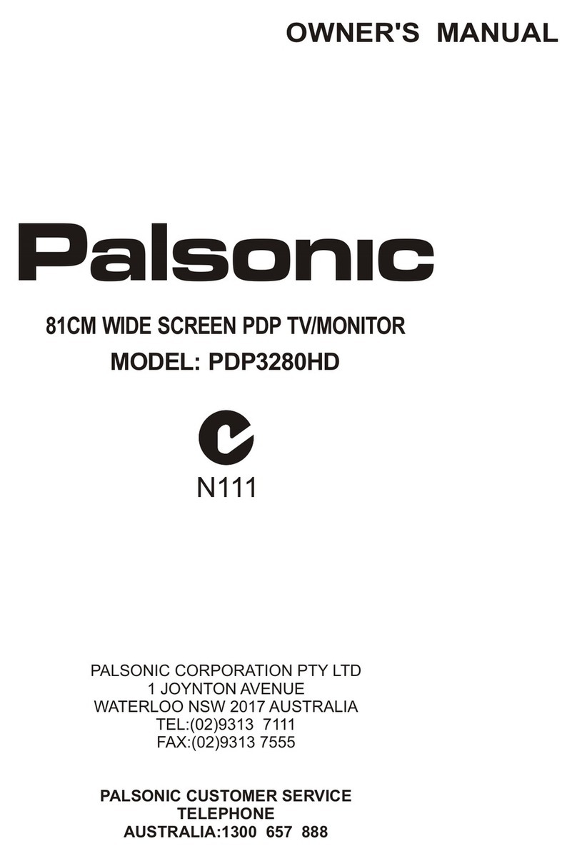 Palsonic PDP3280HD owner's manual